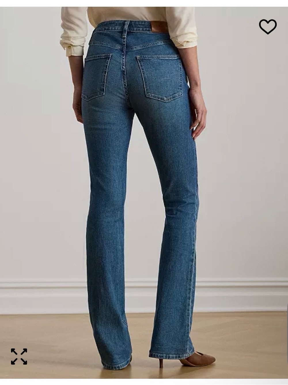 Ralph Lauren Women’s Straight Jeans in Deep Blue Wash